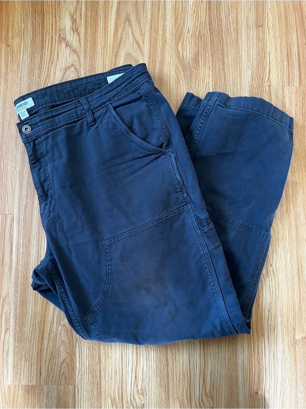 Goodthreads Men's Black Stretch Canvas Athletic Pants Size 38x32